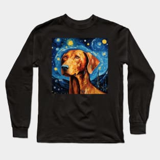 Redbone Dog Starry Night Long Sleeve T-Shirt